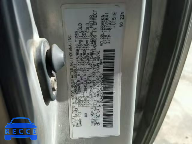 2004 TOYOTA SIENNA CE/ 5TDZA23C04S025246 image 9