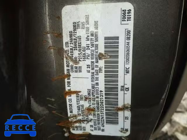 2002 NISSAN QUEST GXE 4N2ZN15T22D821319 Bild 9