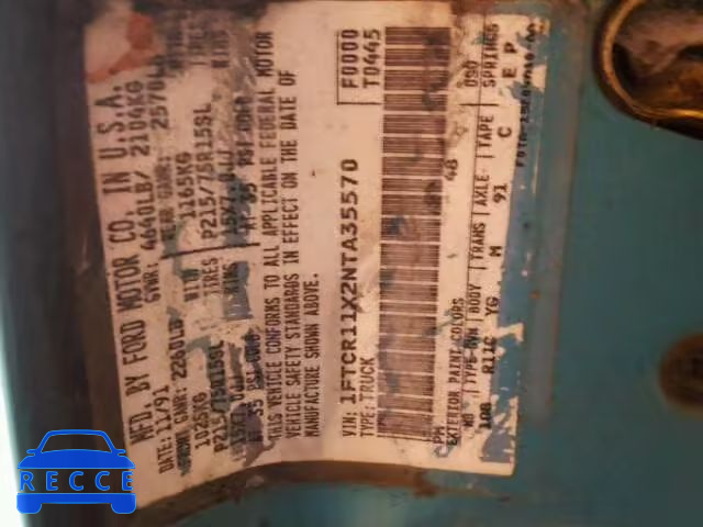 1992 FORD RANGER 1FTCR11X2NTA35570 image 9