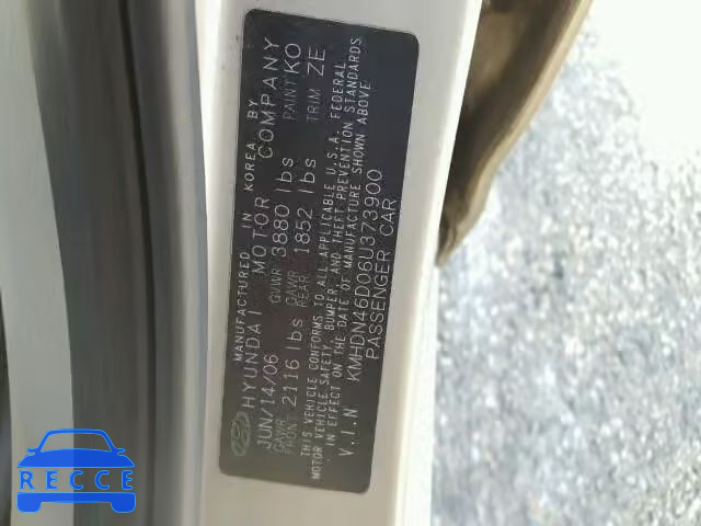 2006 HYUNDAI ELANTRA GL KMHDN46D06U373900 image 9