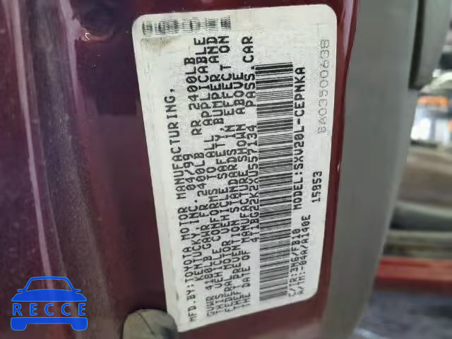 1999 TOYOTA CAMRY CE/L 4T1BG22K2XU557134 image 9