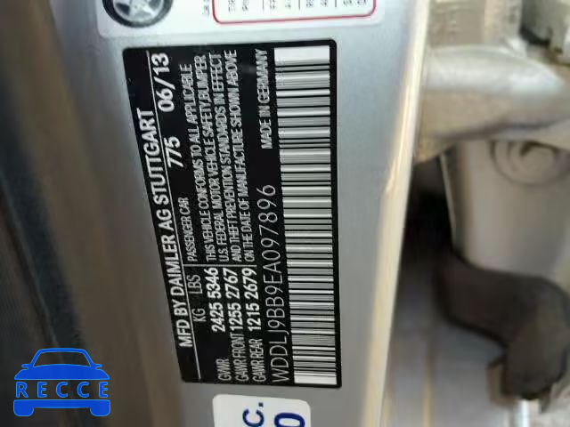 2014 MERCEDES-BENZ CLS550 4MA WDDLJ9BB9EA097896 image 9