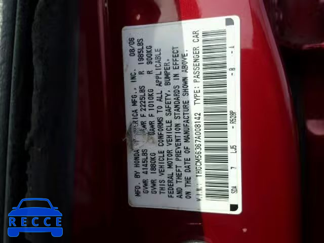 2007 HONDA ACCORD SE 1HGCM56367A008142 image 9