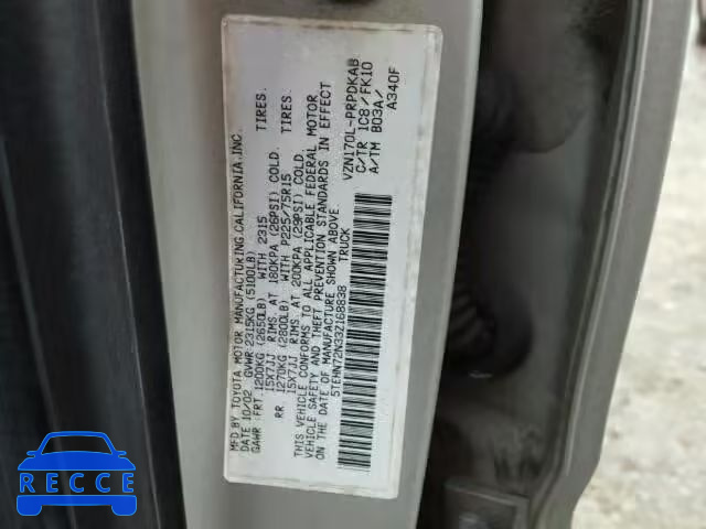 2003 TOYOTA TACOMA DOU 5TEHN72N33Z168838 image 9