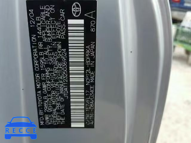 2005 TOYOTA ECHO JTDAT123250369524 image 9