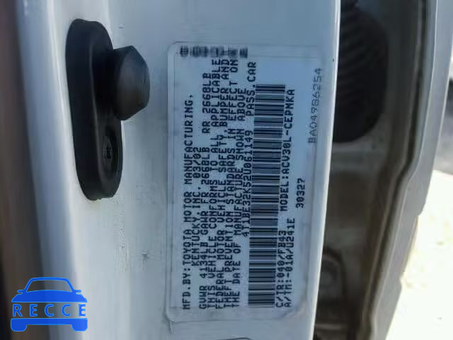 2002 TOYOTA CAMRY LE/X 4T1BE32K52U061149 image 9