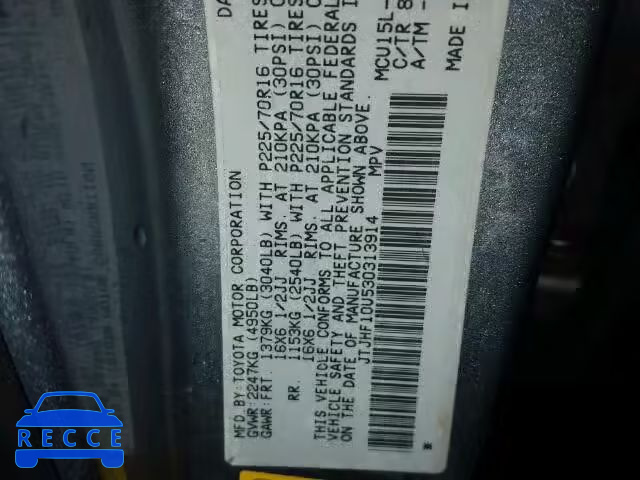 2003 LEXUS RX 300 JTJHF10U530313914 image 9