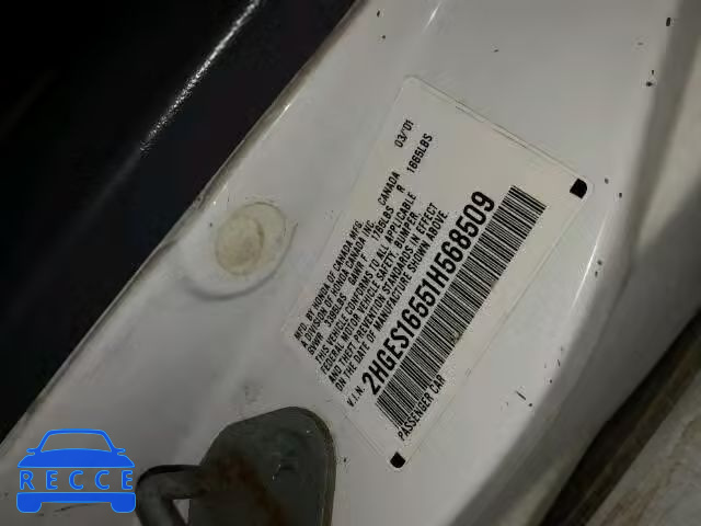 2001 HONDA CIVIC LX 2HGES16551H568509 image 9