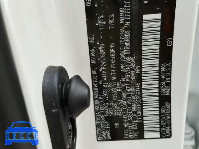 2014 TOYOTA HIGHLANDER 5TDJKRFH5ES061445 image 9
