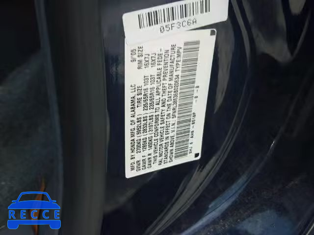 2006 HONDA ODYSSEY EX 5FNRL38636B020634 image 9