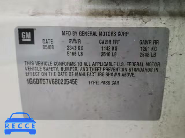 2008 CADILLAC CTS HIGH F 1G6DT57V680205456 Bild 9