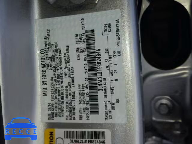 2014 LINCOLN MKZ HYBRID 3LN6L2LU1ER824846 image 9