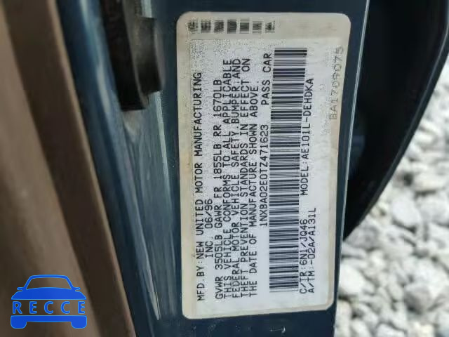 1996 TOYOTA COROLLA 1NXBA02E0TZ471623 Bild 9