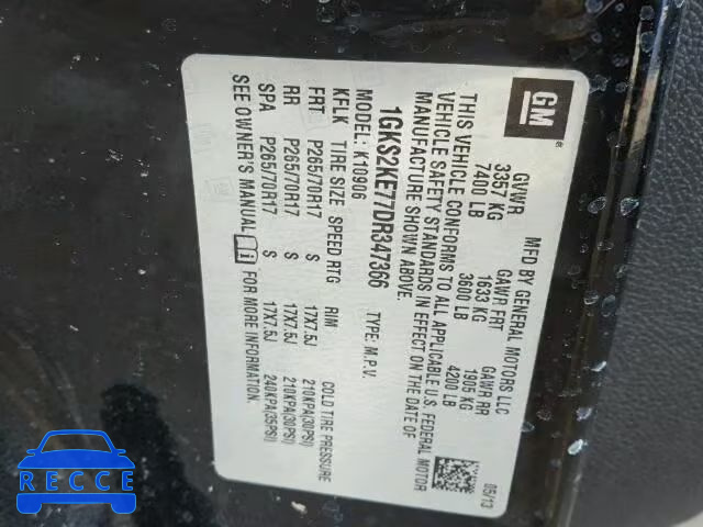 2013 GMC YUKON XL K 1GKS2KE77DR347366 image 9