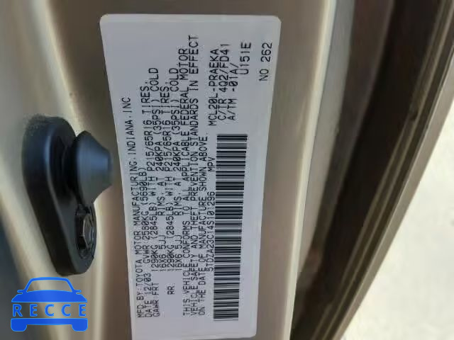 2004 TOYOTA SIENNA CE/ 5TDZA23C14S101296 image 9