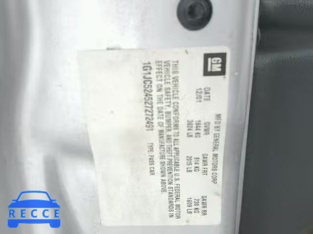 2002 CHEVROLET CAVALIER/C 1G1JC524527272491 image 9