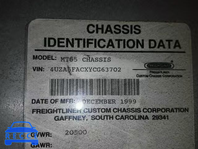 2000 FREIGHTLINER M LINE WAL 4UZA5FACXYCG63702 image 9