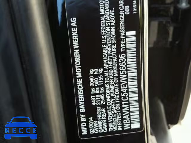 2014 BMW X1 SDRIVE2 WBAVM1C54EVW56636 Bild 9