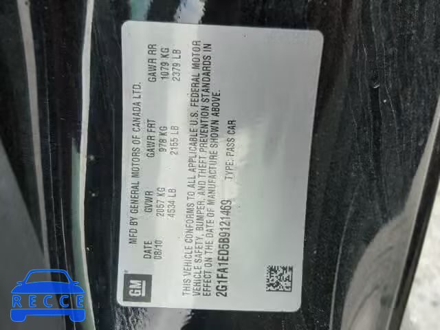 2011 CHEVROLET CAMARO LS 2G1FA1ED5B9121469 зображення 9