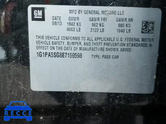 2014 CHEVROLET CRUZE LS 1G1PA5SG8E7159598 image 9