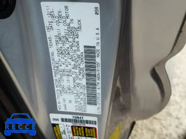 2012 TOYOTA TACOMA ACCESS CAB 5TFUX4EN4CX011426 зображення 9