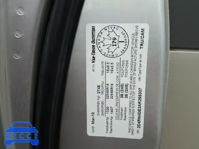 2010 DODGE GRAND CARA 2D4RN4DE3AR255337 image 9