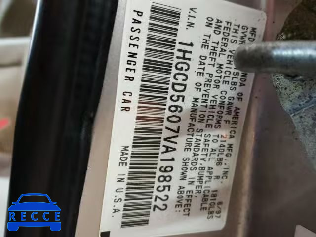 1997 HONDA ACCORD EXL 1HGCD5607VA198522 image 9