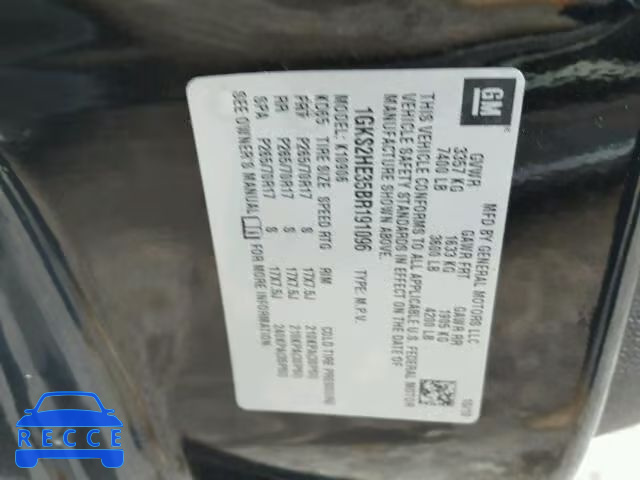 2011 GMC YUKON XL K 1GKS2HE35BR191096 image 9