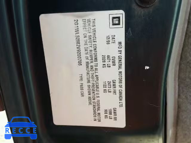 1997 CHEVROLET LUMINA/LS 2G1WL52M2V9200706 image 9