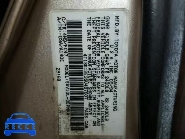 1995 TOYOTA CAMRY LE 4T1SK12E3SU487607 image 9