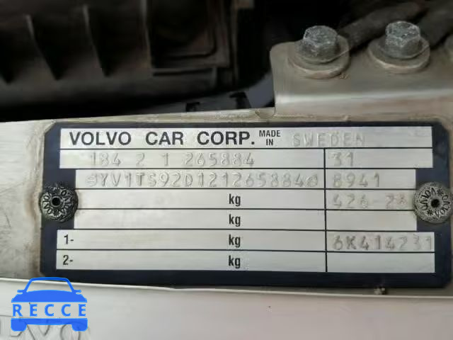 2002 VOLVO S80 YV1TS92D121265884 image 9