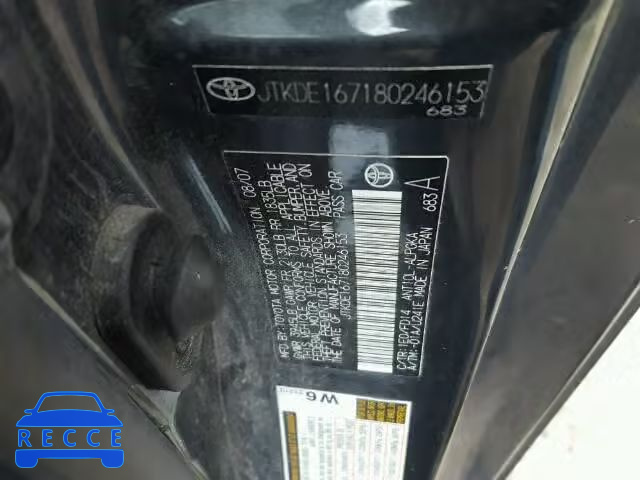 2008 TOYOTA SCION TC JTKDE167180246153 image 9