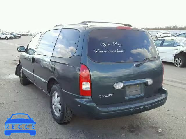 2002 NISSAN QUEST GXE 4N2ZN15T22D812037 Bild 2