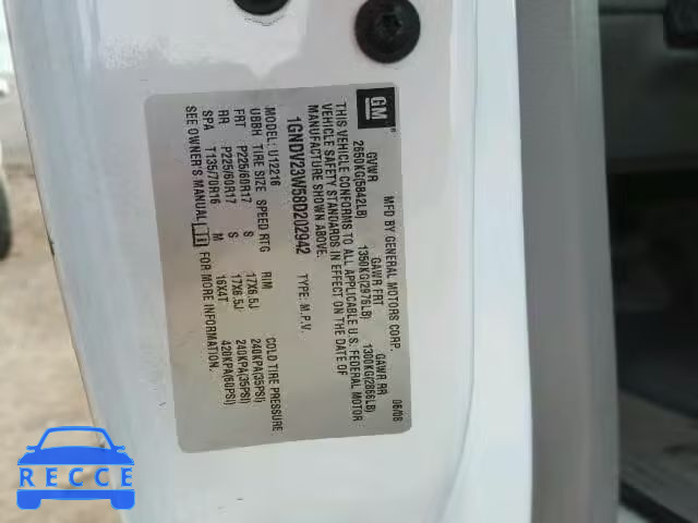 2008 CHEVROLET UPLANDER L 1GNDV23W58D202942 image 9