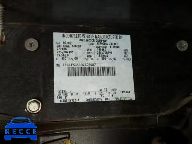 2004 FORD MH STRIPPE 1FCLF53S330A05087 image 9