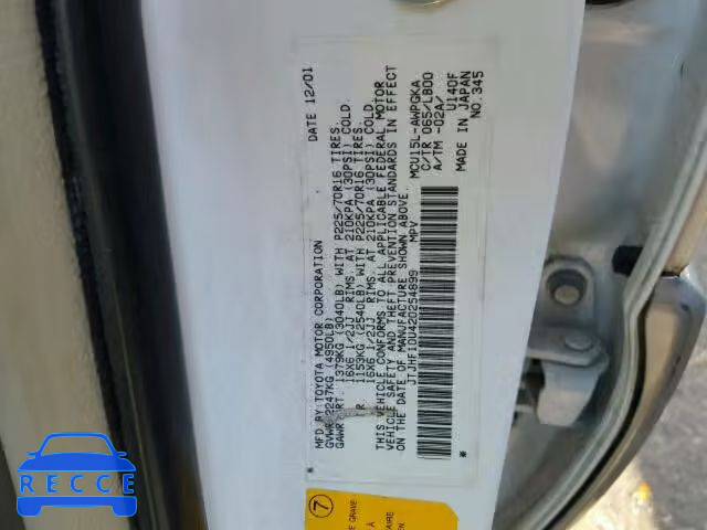 2002 LEXUS RX 300 JTJHF10U420254899 image 9