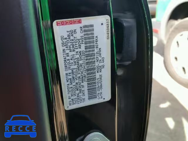 2001 TOYOTA ECHO JTDBT123410101220 image 9
