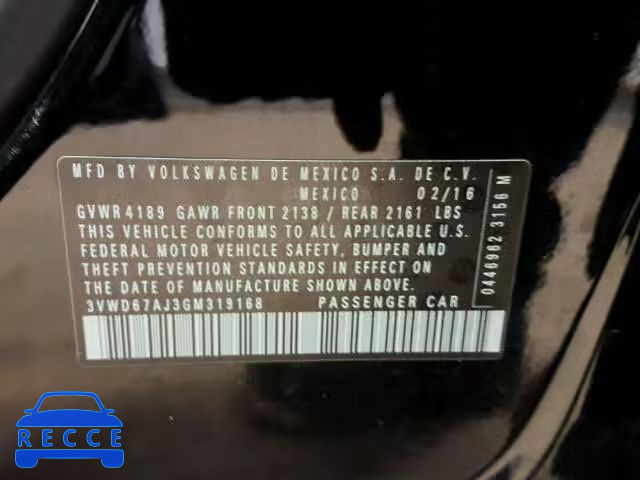 2016 VOLKSWAGEN JETTA SE 3VWD67AJ3GM319168 image 9