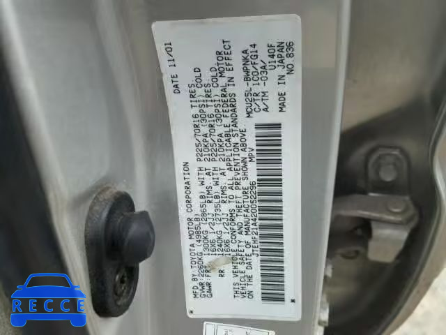 2002 TOYOTA HIGHLANDER JTEHF21A420052296 image 9