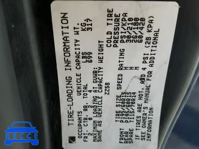 1999 SATURN SC2 1G8ZY1278XZ340853 image 9