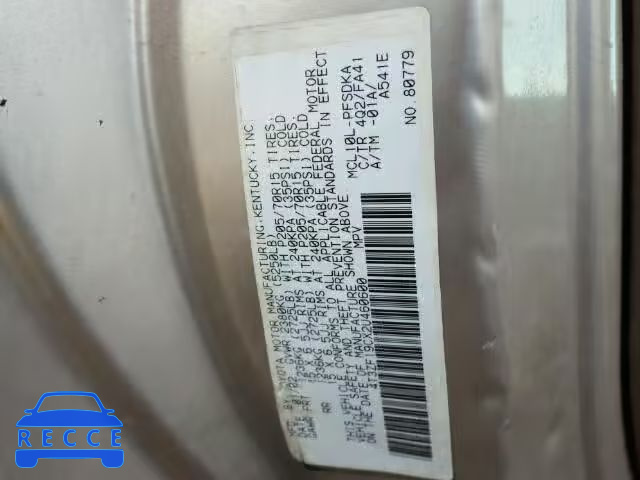 2002 TOYOTA SIENNA CE 4T3ZF19CX2U460600 image 9