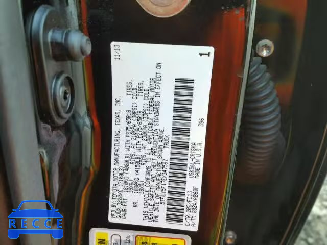 2014 TOYOTA TUNDRA DOU 5TFUY5F17EX347587 зображення 9