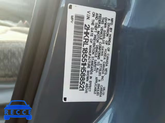 2001 HONDA ODYSSEY LX 2HKRL18551H588521 image 9