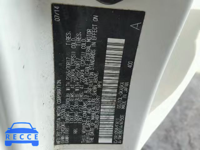2014 TOYOTA FJ CRUISER JTEZU4BF3EK013997 image 9