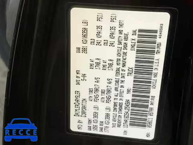 2004 DODGE RAM 1500 S 1D7HA16D54J254504 Bild 9