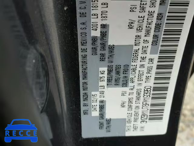 2015 MAZDA MAZDA3 SPO 3MZBM1U78FM193950 image 9