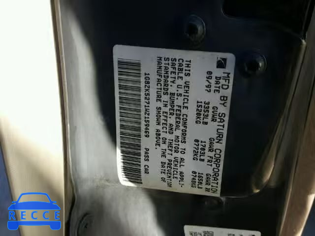 1998 SATURN SL2 1G8ZK5271WZ159469 image 9