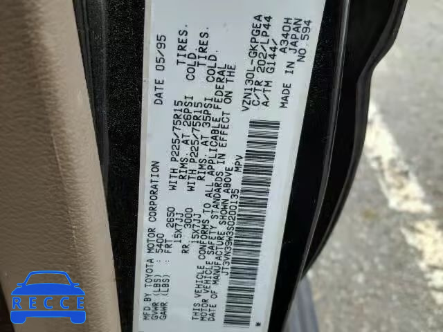 1995 TOYOTA 4RUNNER SR JT3VN39W3S0200135 image 9