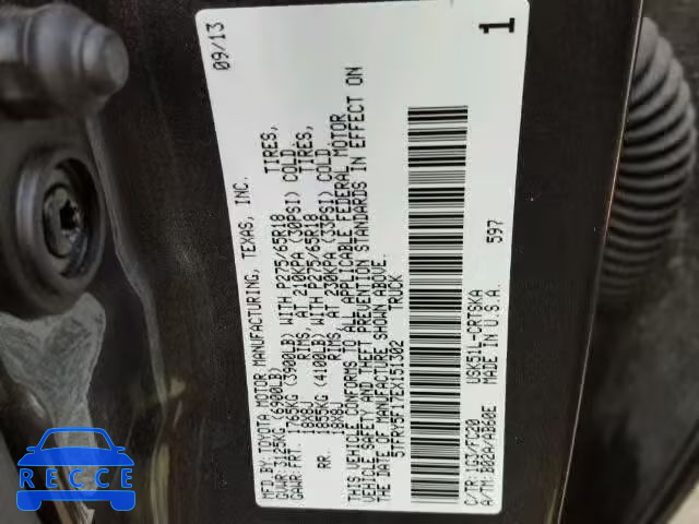 2014 TOYOTA TUNDRA DOU 5TFRY5F17EX151302 зображення 9