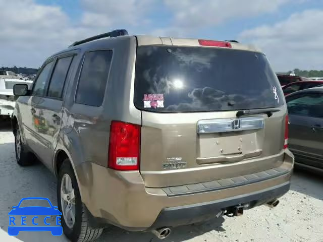 2009 HONDA PILOT EXL 5FNYF38699B001660 image 2